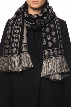 Patterned scarf with a skull motif, zdjęcie 2 Patterned scarf with a skull motif od Alexander McQueen